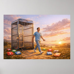 Poster Cartaz Mente Desbloqueada no Amanhecer Digital