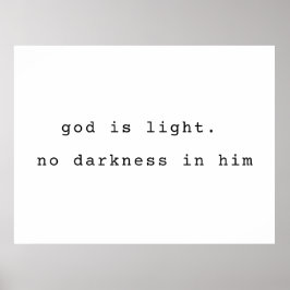 Poster Cartaz Minimalista Cristão Deus é Luz
