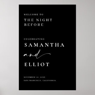 Poster Cartaz Mínimo de Boas-Vindas ao Ensaio de Casament