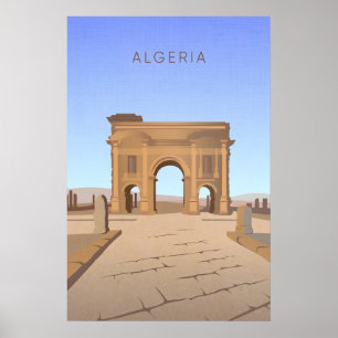 Poster Cartaz Mínimo de Viagens da Argélia