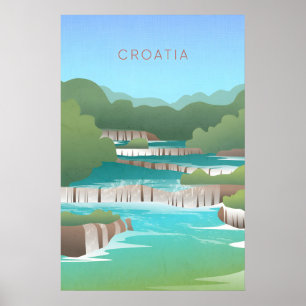 Poster Cartaz Mínimo de Viagens da Croácia