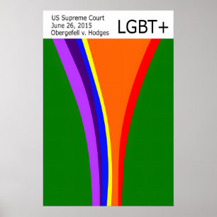 Poster Cartaz Modernista de Orgulho LGBT+ Igualdade de Ca