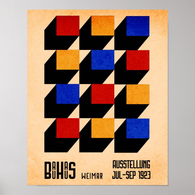 Poster Cartaz Moderno Geométrico Bauhaus (Frente)