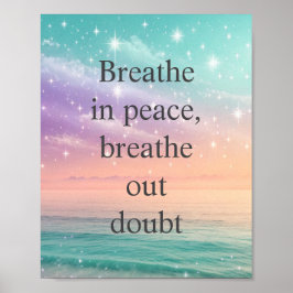 Poster Cartaz Motivacional com Céu Noturno Estrelado