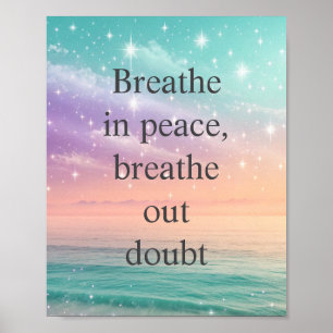 Poster Cartaz Motivacional com Céu Noturno Estrelado