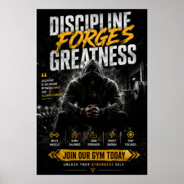 Poster Cartaz Motivacional de Academia e Fitness