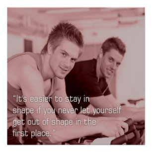 Póster Cartaz Motivacional de Fitness para Manter a Forma