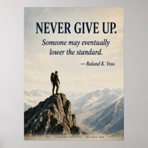 Poster Cartaz Motivacional Divertido Nunca Desista Rola