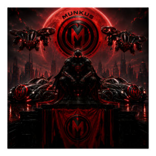 Póster cartaz munkus crimson Moon Glassey / cartaz munkus