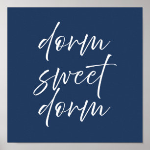 Poster Cartaz Navy Dorm Sweet Dorm   Arte de Parede Prépp