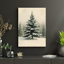 Poster Cartaz Nostálgico da Árvore de Natal – Férias Vint