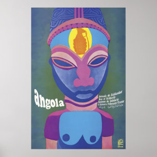 Poster Cartaz OSPAAAL Dia de Solidariedade com Angola