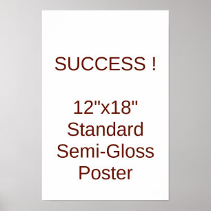 Poster Cartaz Padrão Semi-Brilho 12"x18"