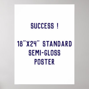 Poster Cartaz Padrão Semi-Brilho 18"x24"