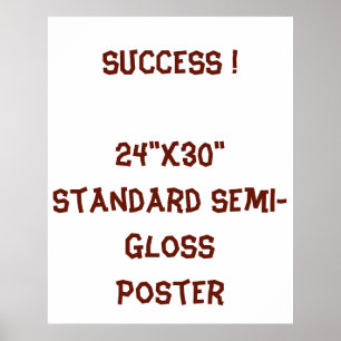 Poster Cartaz Padrão Semi-Brilho 24"x30"