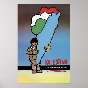 Poster Cartaz Palestina - As crianças estão lá