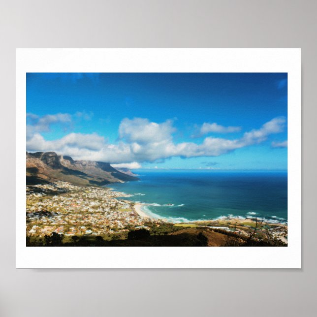 Póster Cartaz Panorama Vista do Oceano dos 12 Apóstolos C (Frente)