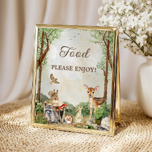 Poster Cartaz para a mesa de comida da festa de bebê no t