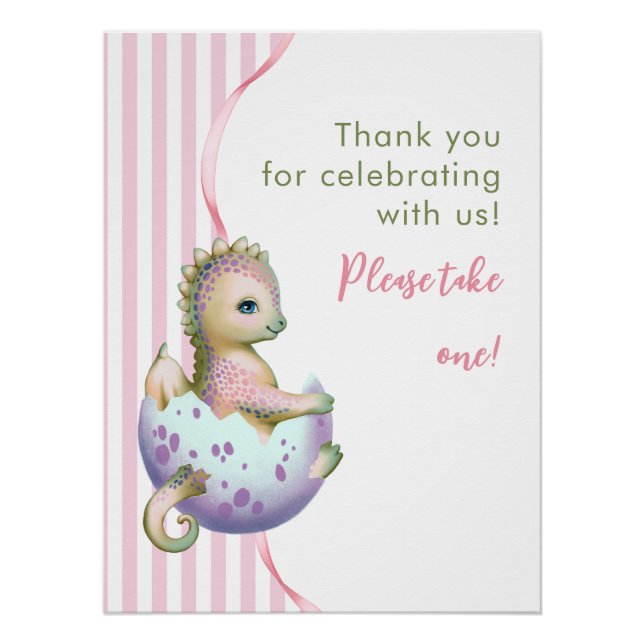 Póster Cartaz para Chá de Bebê. (Frente)