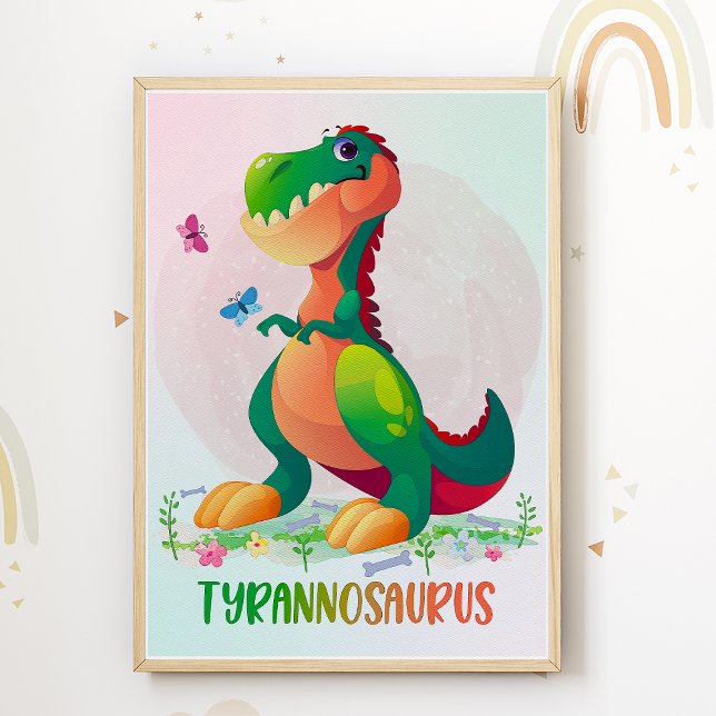 Poster Cartaz para Quarto Infantil de Dinossauro T-Rex Im (Criador carregado)