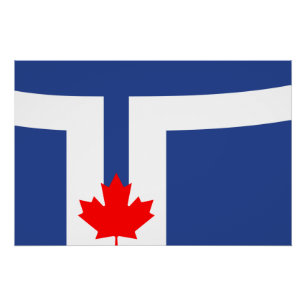 Póster Cartaz patriótico com a bandeira de Toronto