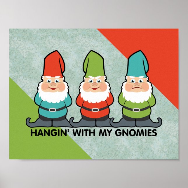 Poster Cartaz Pendurado Com Meus Gnomos (Frente)