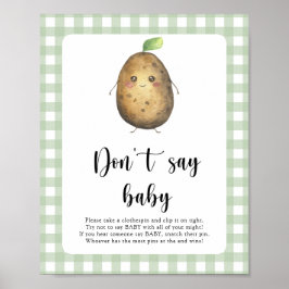 Poster Cartaz Pequena Batata Não diga bebê
