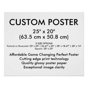Póster Cartaz Personalizado Brilhante Paisagem 63,5 cm x