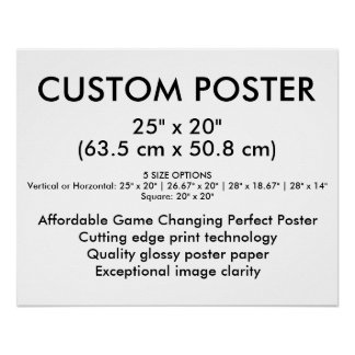 Póster Cartaz Personalizado Brilhante Paisagem 63,5 cm x 