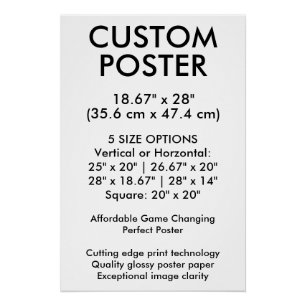 Póster Cartaz personalizado brilhante vertical 47,4 cm x