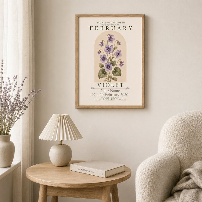 Poster Cartaz Personalizado da Flor de Nascimento de Feve (Criador carregado)