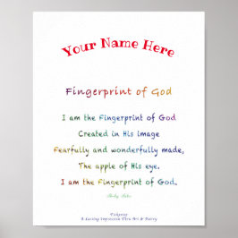 Poster Cartaz Personalizado da Pegada do Bebê