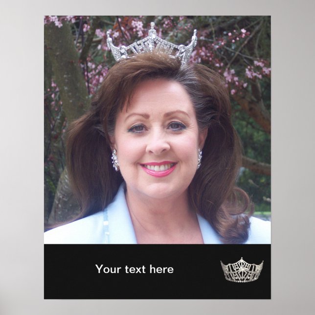 Poster Cartaz Personalizado da Rainha do Concurso (Frente)