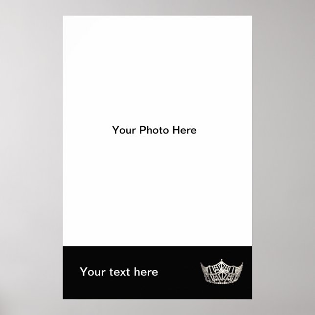 Poster Cartaz Personalizado da Rainha do Concurso (Frente)