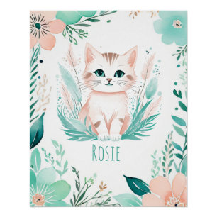 Póster Cartaz Personalizado de Bebê Boho - Design de Gati