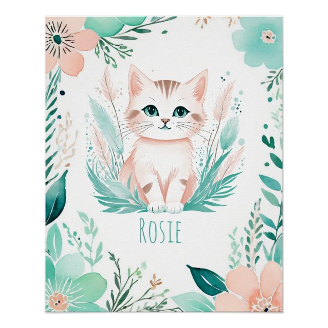 Póster Cartaz Personalizado de Bebê Boho - Design de Gati (Frente)
