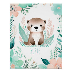 Póster Cartaz Personalizado de Bebê Boho - Design de Lont