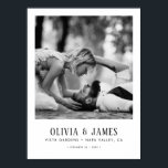 Poster Cartaz Personalizado de Casamento com Foto e Detal<br><div class="desc">Comemore seus momentos mais significativos com este pôster de foto personalizado em estilo museu para casamento, projetado para transformar qualquer foto favorita em arte de parede atemporal e inspirada em galerias. Com uma grande imagem central bordeada por uma borda branca limpa e tipografia clássica, este layout de pôster minimalista é...</div>