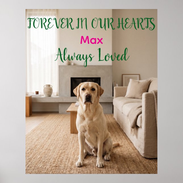 Poster Cartaz Personalizado de Memória de Cachorro (Frente)