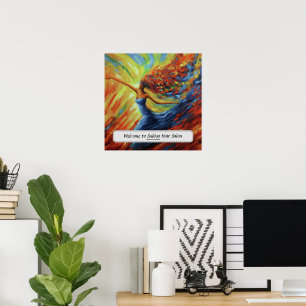 Poster Cartaz Personalizado de Salão de Cabeleireiro Eleg