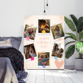 Poster Cartaz personalizado do Dia das Mães com flores