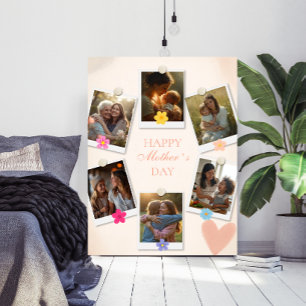 Poster Cartaz personalizado do Dia das Mães com flores