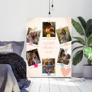 Poster Cartaz personalizado do Dia das Mães com flores