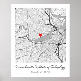 Poster Cartaz Personalizado do Mapa da Universidade de Ma