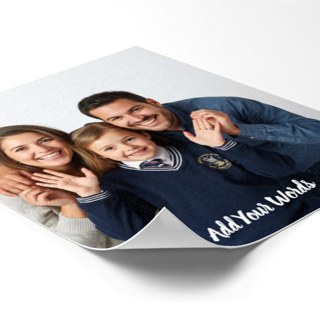 Poster Cartaz Personalizado Elegante com Foto e Texto Per (Borda)