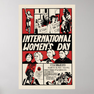 Poster Cartaz político do Dia Internacional da Mulher de 