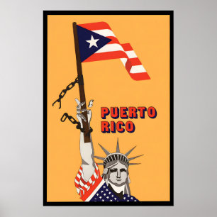 Poster Cartaz Político Solidariedade Mundial com Porto Ri
