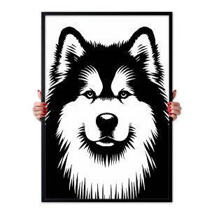 Poster Cartaz Pop Art Chic e Impressionante do Alaskan Ma