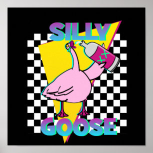 Póster Cartaz Preto Goose Bobo Vintage 80s
