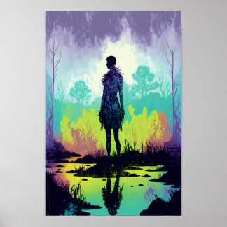 Poster Cartaz Psicodélico da Floresta Mágica 2